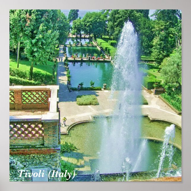 Tivoli Fountain (Itália) Poster (Frente)