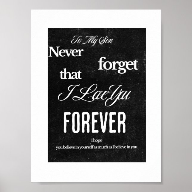 To My Son Poster (Frente)
