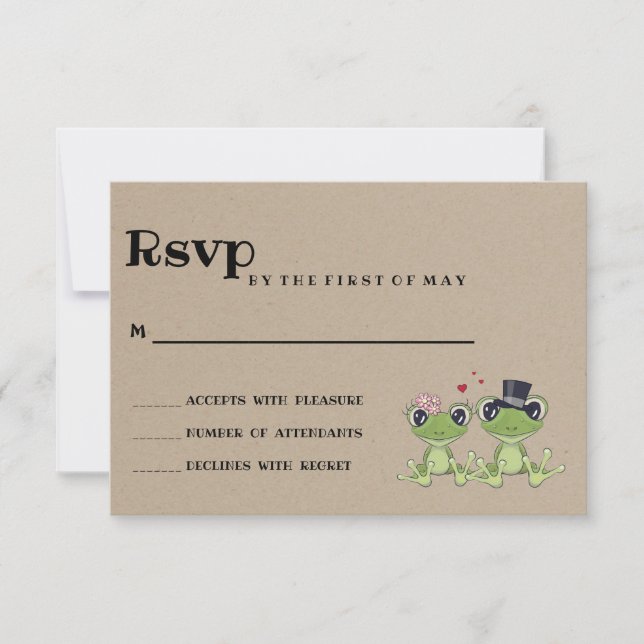 ©Toadly in Love Sapo Rustic Wedding RSVP (Frente)