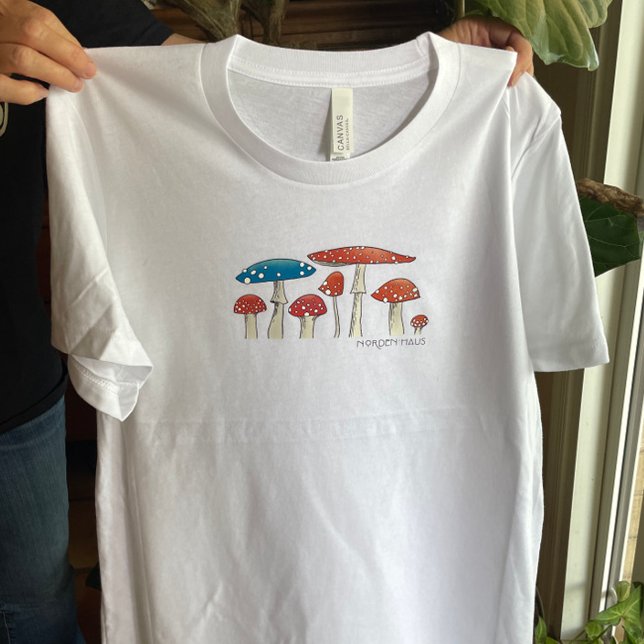 Toadstools Cogumelos T-Shirt (T-shirt style shown my be different from listing. )