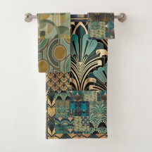 toalha armada com design de arte deco