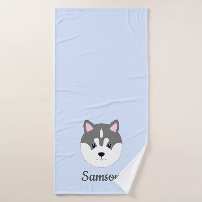 Toalha Azul Claro Cachorro (Toalha de Banho)
