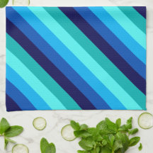Toalha Azul-Icy Teal Stripe Cozinha
