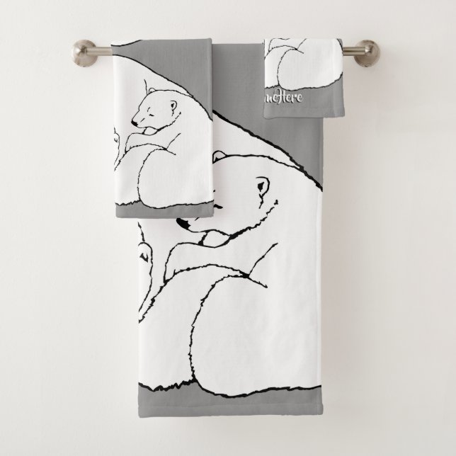 Toalha Bear Bath Conjunto Cubos de Urso Personaliz (Insitu)