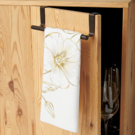 Toalha branca com um design elegante