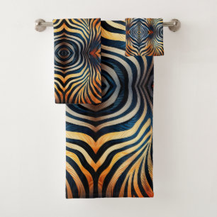 Toalha com Padrão de Zebra Colorido Ousado e Brilh