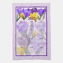 Toalha da cozinha do calendário de 2021