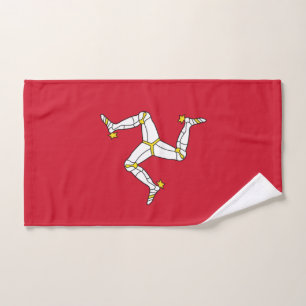 Toalha da Mão com a Ilha de Man Flag, Reino Unido