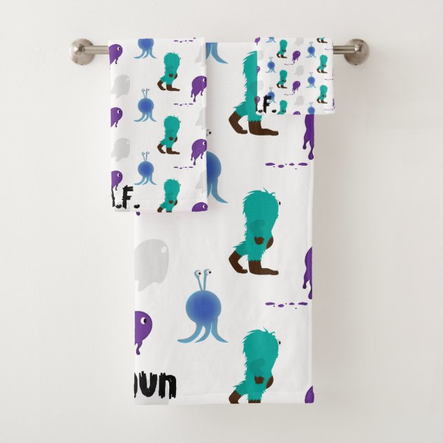 Toalha de 3 partes com uma parada de monstros bobo (Insitu)