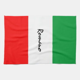 Toalha de Bandeira Italiana-Americana Personalizad