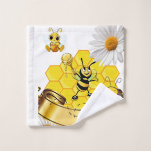 Toalha de Banheira Define Bumblebee White Daisy