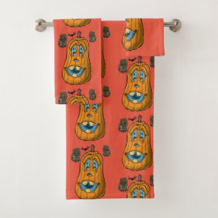 Toalha de Banheiro Define Halloween, Pumpkin