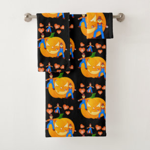 Toalha de Banheiro Define Halloween, Pumpkin