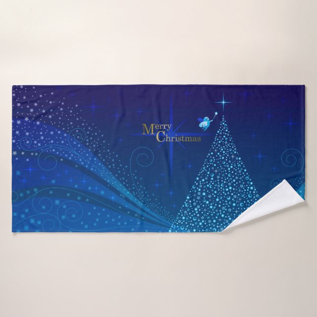 TOALHA DE BANHO ブルークリスマスツリー (Toalha de Banho)