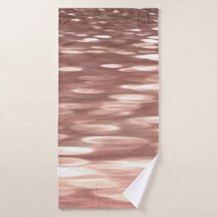 Toalha De Banho #3 abstrato: Shimmer Dourado cor-de-rosa do cobre
