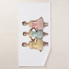 Toalha De Banho 3 bailarinas en tonos suaves Toalla