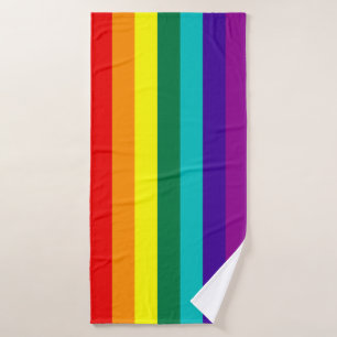 Toalha De Banho 7 Bandeira do Orgulho Arco-Íris