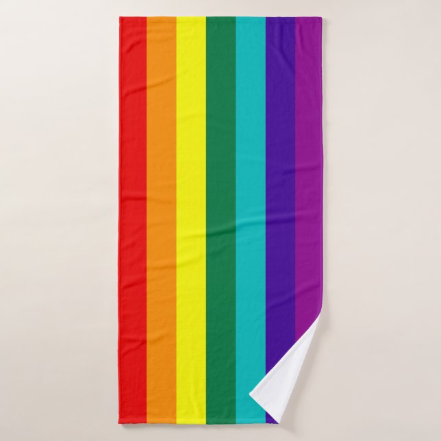 Toalha De Banho 7 Bandeira do Orgulho Arco-Íris (Toalha de Banho)