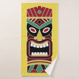 Toalha de banho a cores do legal Tiki Totem 1