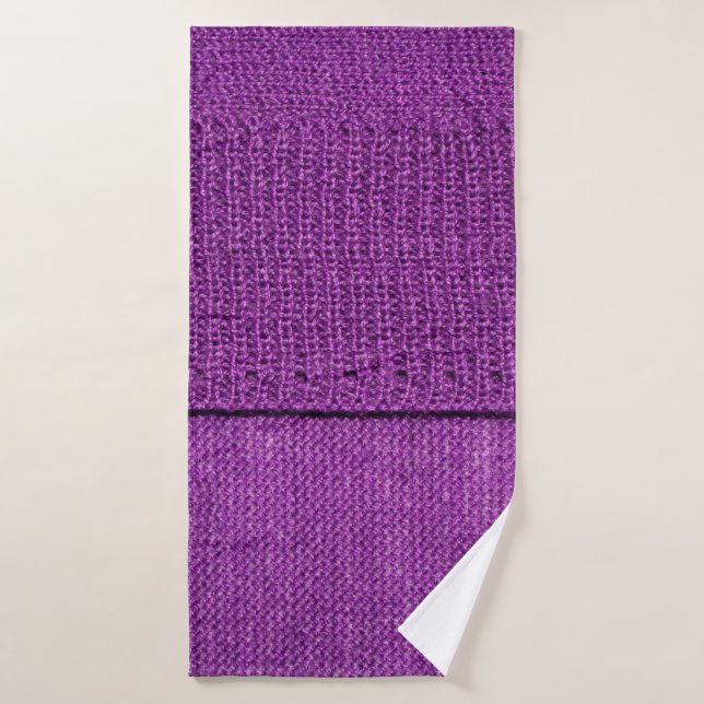 Toalha De Banho a textura do tecido de malha, um simples roxo  (Toalha de Banho)