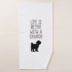 Toalha De Banho A Vida É Melhor Com Um Cavapoo