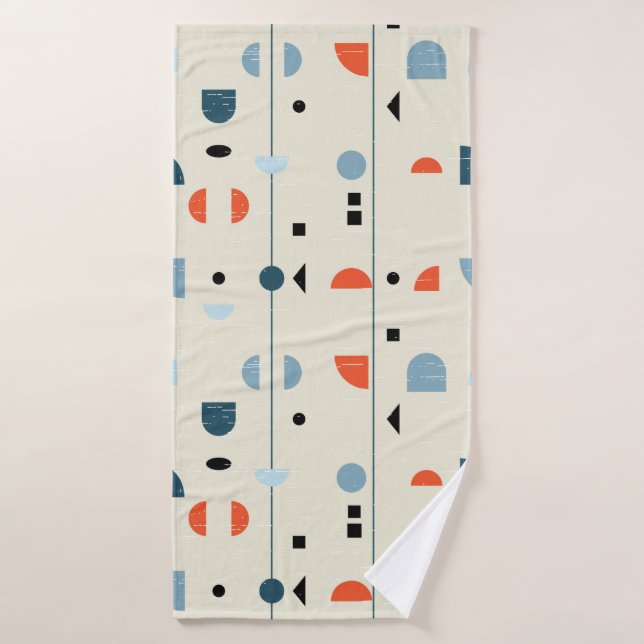 Toalha De Banho Abstract geometric seamless pattern inspired by mi (Toalha de Banho)
