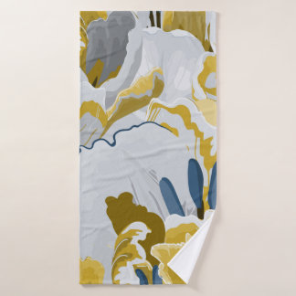 Toalha De Banho Abstract seamless pattern. Light grey,  yellow,  g