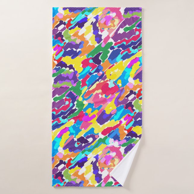 Toalha De Banho Abstrato brilhante multicolorido (Toalha de Banho)