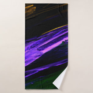 Toalha De Banho Abstrato criativo, verde e roxo, azul-neon