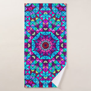 Toalha De Banho Abstrato Digital Decorative Flower Colorful. Geoma