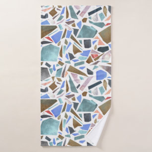 Toalha De Banho Abstrato: fundo branco desenhado à mão.