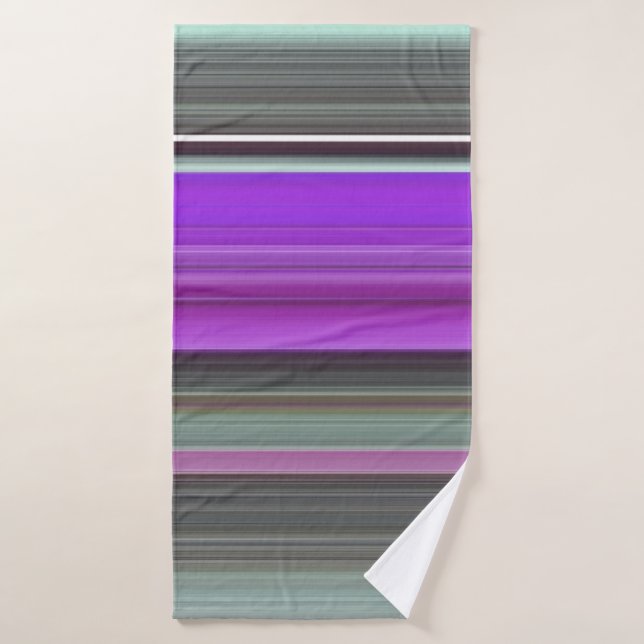 Toalha De Banho Abstrato nº 1: Roxo e cinza (Toalha de Banho)