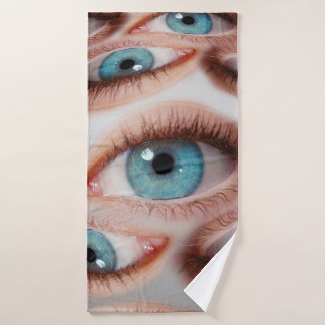 Toalha De Banho Abstrato psíquica fundo de olhos distorcidos p (Toalha de Banho)