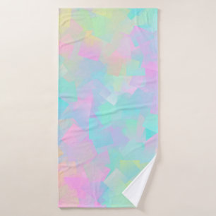 Toalha De Banho Abstrato retro padrão de formas geométricas em cor