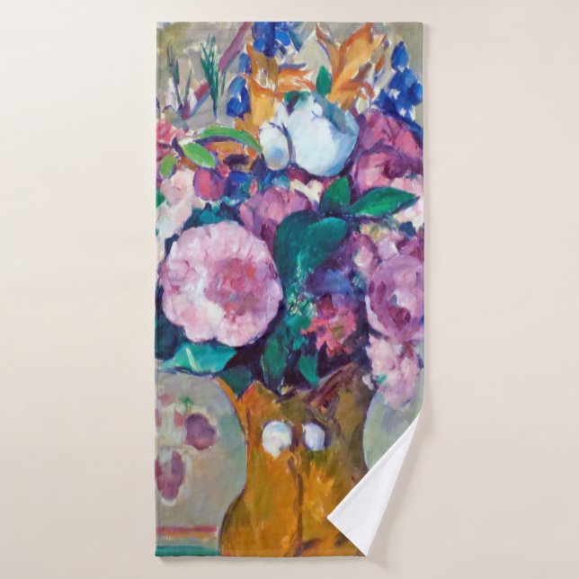 Toalha De Banho Ainda com Flores, Paul Cezanne (Toalha de Banho)