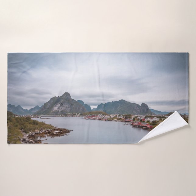 Toalha De Banho Aldeia de Pesca Lofoten (Toalha de Banho)