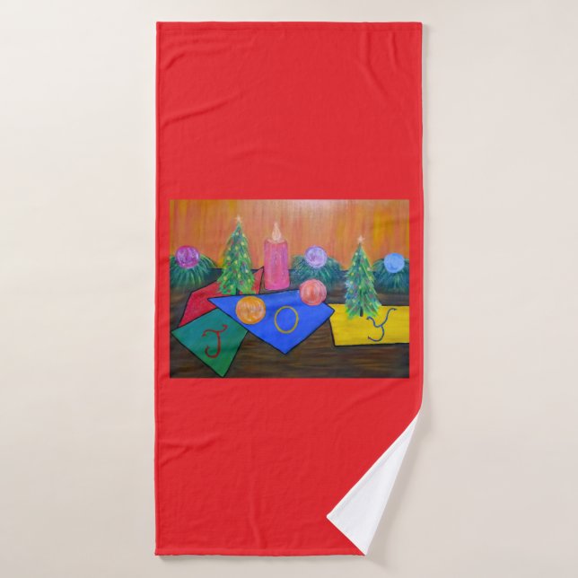 Toalha De Banho Alegria de Natal  (Toalha de Banho)