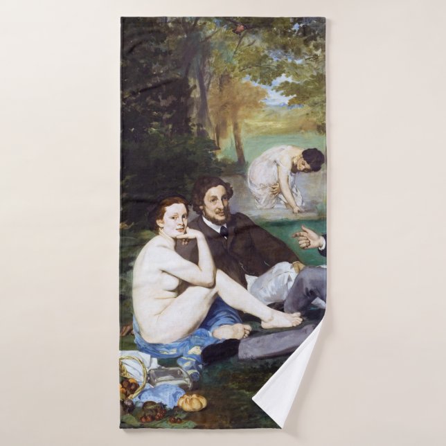 Toalha De Banho Almoço sobre a Relva, Manet (Toalha de Banho)