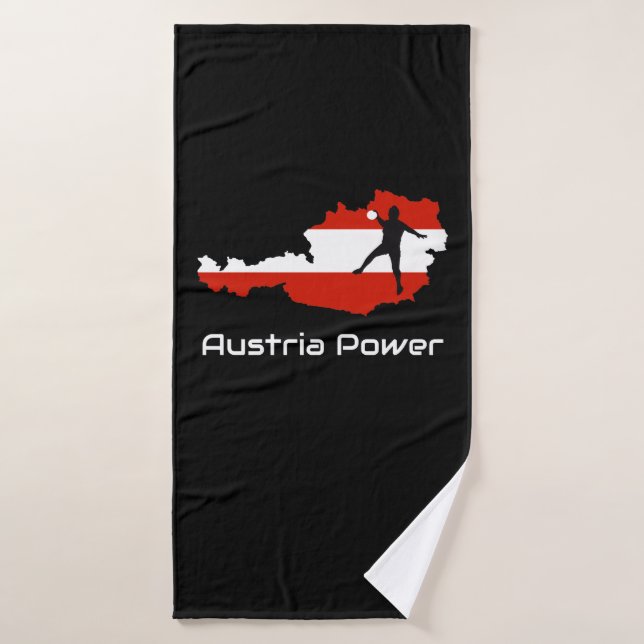 Toalha De Banho Andebol - Áustria Camiseta Poder Áustria (Toalha de Banho)