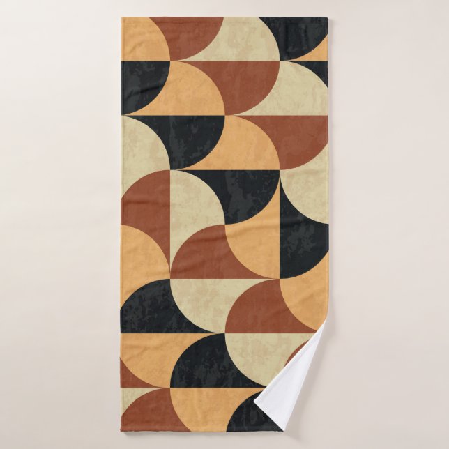 Toalha De Banho Antigo chão de mármore, textura geométrica perfeit (Toalha de Banho)