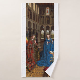 Toalha De Banho Anunciação de Van Eyck Premium Luz da Catedral