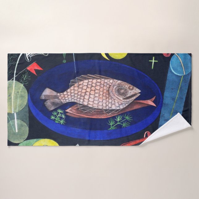 Toalha De Banho Ao redor do peixe, Paul Klee (Toalha de Banho)