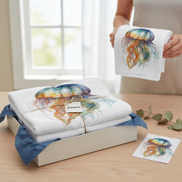 Toalha De Banho Arco-Íris Marisco: Arte Por Aquarela