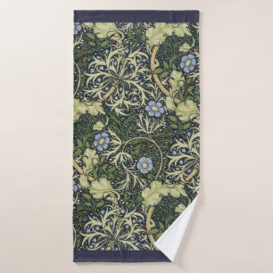 Toalha De Banho Arte floral do vintage do teste padrão da alga de