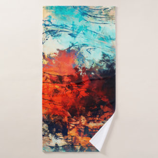 Toalha De Banho Arte moderna. trabalho de arte contemporânea color