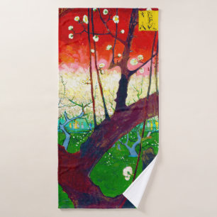 Toalha De Banho Árvore florescente de ameixa (após Hiroshige), V