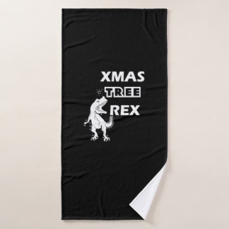 Toalha De Banho Árvore Xmas Rex - camisetas de Natal Engraçadas do