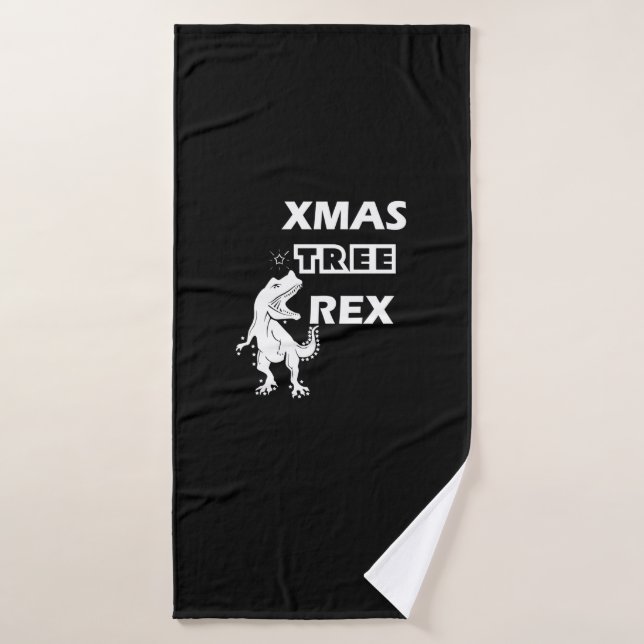 Toalha De Banho Árvore Xmas Rex - camisetas de Natal Engraçadas do (Toalha de Banho)