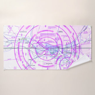 Toalha De Banho Aviation Chart