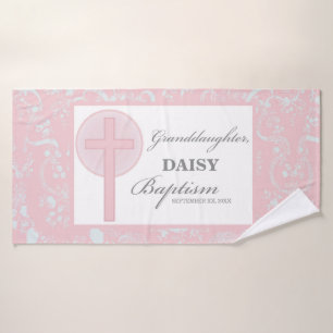 Toalha De Banho Avô Rosa, Avô, Batismo Personalizado